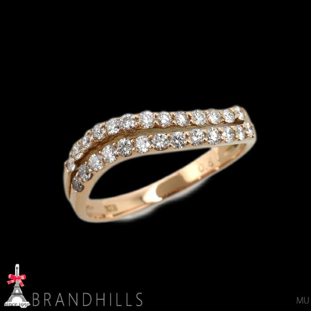 ダイヤモンド 0.50ct リング K18金 750PG ピンクゴールド指輪 #15 3.3g 極美品 【中古】