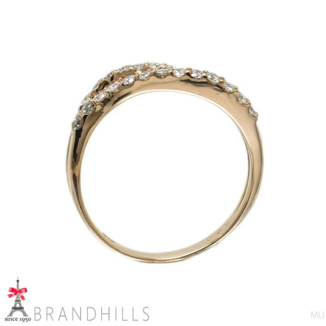 ダイヤモンド 0.50ct リング K18金 750PG ピンクゴールド指輪 #15 3.3g 極美品 【中古】