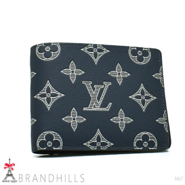 ルイヴィトン 札入れ ポルトフォイユ ミュルティプル モノグラム シャドウ ブルーマリーヌ M83379 LOUIS VUITTON 未使用品 【中古】_1