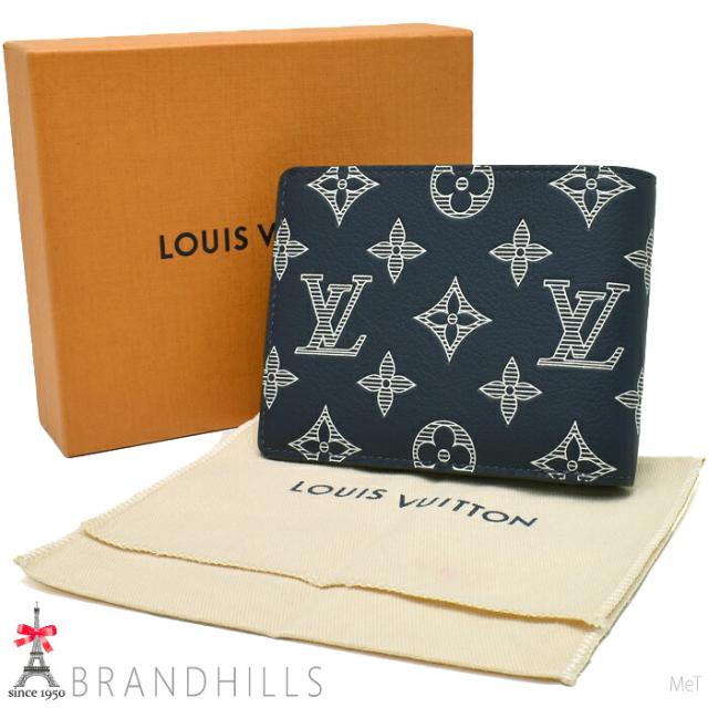 ルイヴィトン 札入れ ポルトフォイユ ミュルティプル モノグラム シャドウ ブルーマリーヌ M83379 LOUIS VUITTON 未使用品 【中古】_2