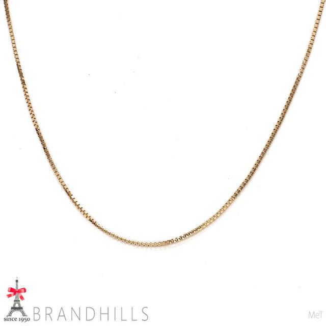 ベネチアン ネックレス スライドアジャスター付 ポストタイプ K18金 750PG ピンクゴールド 0.8mm 60.5cm 2.9g 極美品 【中古】