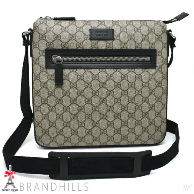 グッチ ショルダーバッグ GGスプリーム ベージュ ブラック アウトレット メッセンジャー 779846 GUCCI 未使用品 【中古】