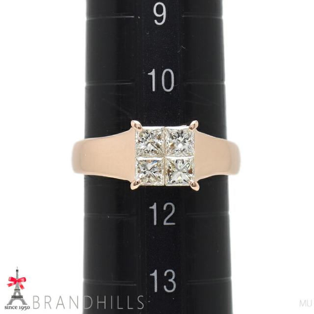ダイヤモンド 0.70ct リング K18金 750PG ピンクゴールド指輪 #11.5 4.1g 極美品 【中古】_9