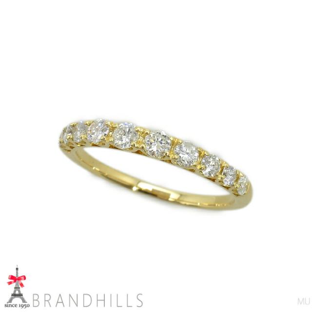 ダイヤモンド 0.50ct リング K18金 750YG イエローゴールド 指輪 #13 2.2g 極美品 【中古】