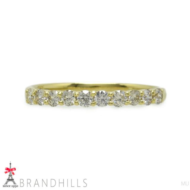 ダイヤモンド 0.32ct リング K18金 750YG イエローゴールド 指輪 #8 1.4g 美品 【中古】_5