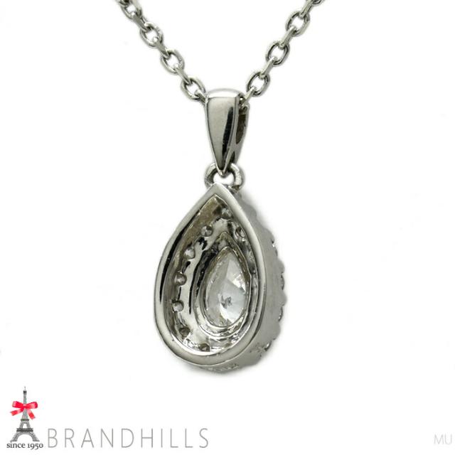 ヴァンドーム青山 ペアシェイプダイヤモンド 0.083ct ダイヤモンド 0.05ct ネックレス PT950 PT850 VENDOME 極美品 【中古】_4