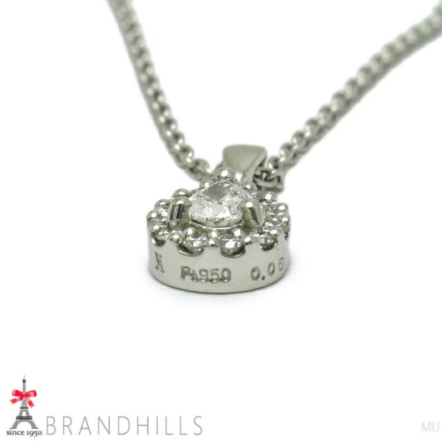 ヴァンドーム青山 ペアシェイプダイヤモンド 0.083ct ダイヤモンド 0.05ct ネックレス PT950 PT850 VENDOME 極美品 【中古】_8