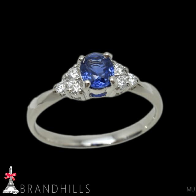 サファイア 0.71ct ダイヤモンド 0.16ct リング 鑑別書付 PT900 プラチナ 指輪 #13 3.3g 極美品 【中古】_2