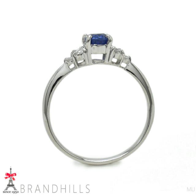 サファイア 0.71ct ダイヤモンド 0.16ct リング 鑑別書付 PT900 プラチナ 指輪 #13 3.3g 極美品 【中古】_3