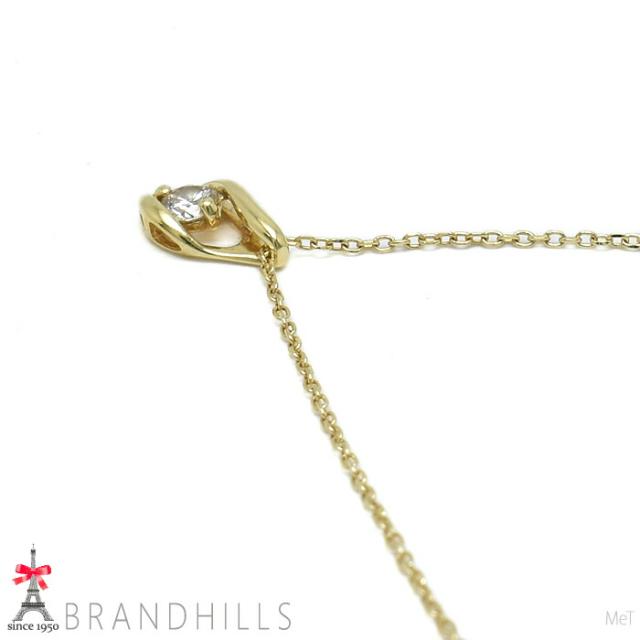 ダイヤモンド 0.05ct ネックレス K18金 750YG イエローゴールド 0.9g 美品 【中古】_5