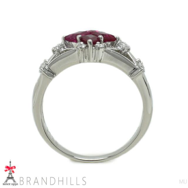 ルビー 0.78ct ダイヤモンド 0.26ct リング PT900 プラチナ 指輪 #14 7.4g 極美品 【中古】_4