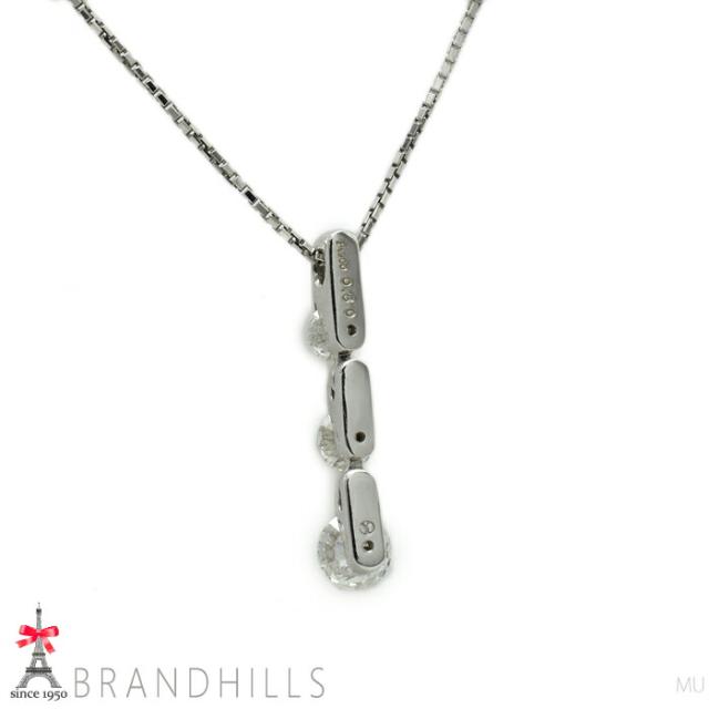 ダイヤモンド 0.50ct ネックレス スライド式アジャスター付 PT900 PT850 プラチナ 4.0g 美品 【中古】_4