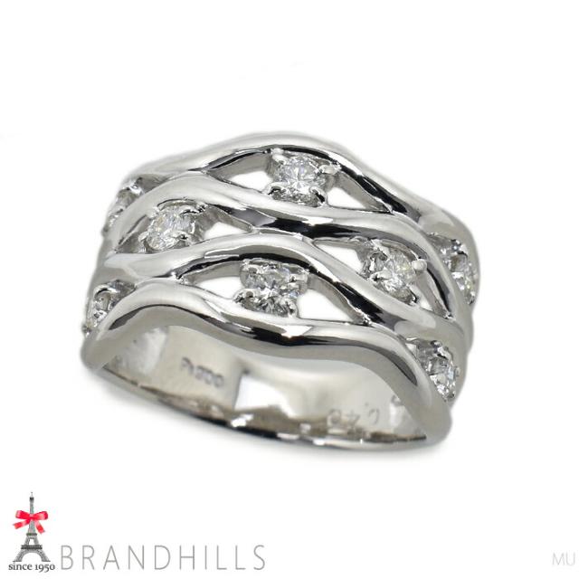 ダイヤモンド 0.40ct リング PT900 プラチナ 指輪 #11.5 9.1g 極美品 【中古】