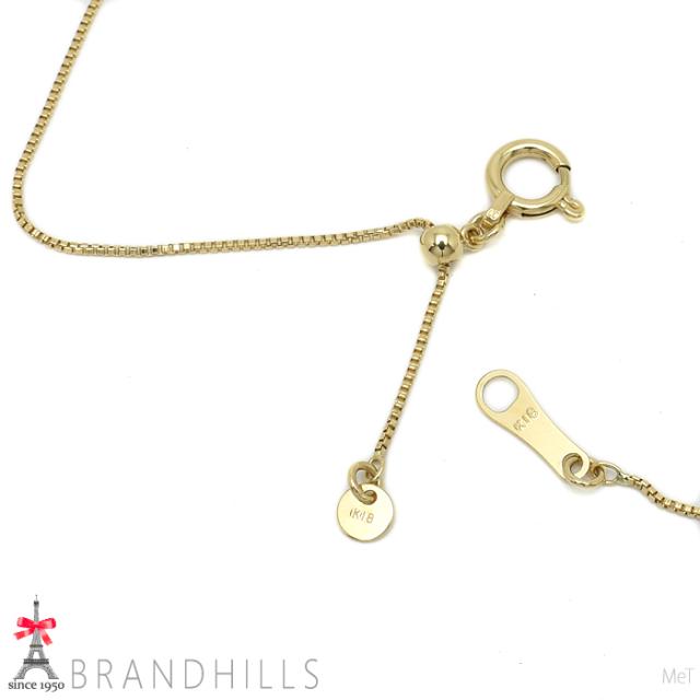ダイヤモンド 0.20ct 0.08ct ネックレス スライドアジャスター付 K18金 