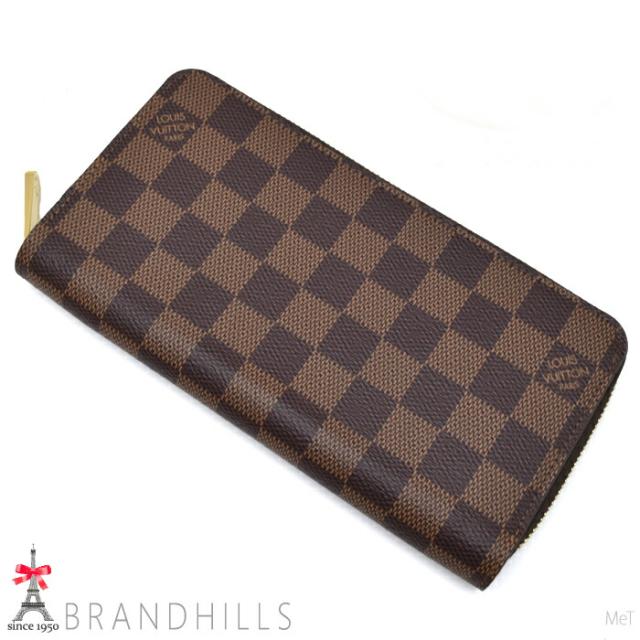 ルイヴィトン 長財布 ジッピーウォレット ダミエ エベヌ ローズバレリーヌ N60046 LOUIS VUITTON ほぼ未使用 【中古】_1