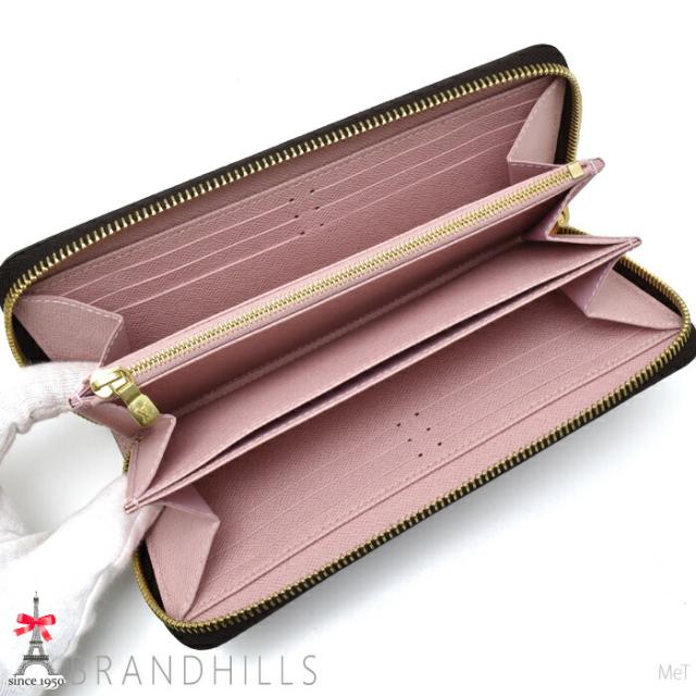 ルイヴィトン 長財布 ジッピーウォレット ダミエ エベヌ ローズバレリーヌ N60046 LOUIS VUITTON ほぼ未使用 【中古】_5
