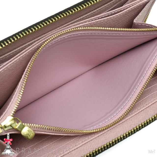ルイヴィトン 長財布 ジッピーウォレット ダミエ エベヌ ローズバレリーヌ N60046 LOUIS VUITTON ほぼ未使用 【中古】_6