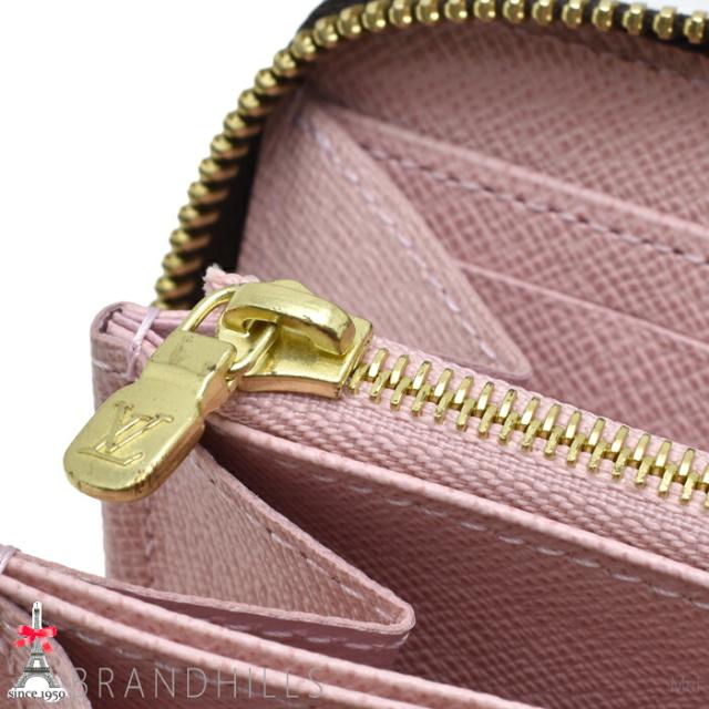 ルイヴィトン 長財布 ジッピーウォレット ダミエ エベヌ ローズバレリーヌ N60046 LOUIS VUITTON ほぼ未使用 【中古】_8