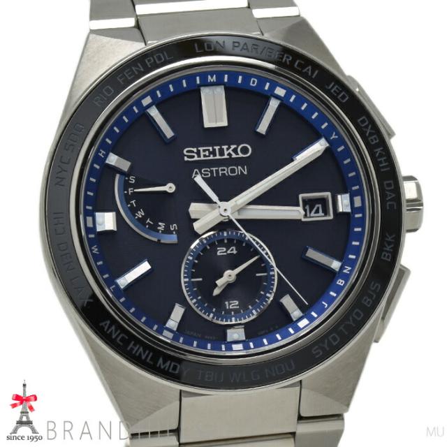 セイコー 腕時計 メンズ アストロン ネクスター ソーラー電波 チタン ネイビー文字盤 SBXY051 8B63-0BD0 SEIKO 美品 【中古】_1