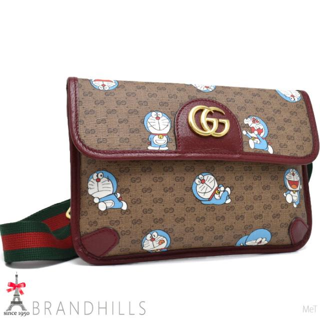 グッチ ベルトバッグ ミニGGスプリーム オフディア チェリーレッド ドラえもん ボディバッグ 647817 GUCCI ほぼ未使用 【中古】