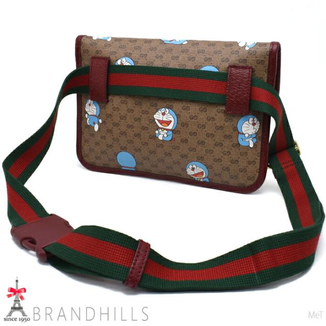 グッチ ベルトバッグ ミニGGスプリーム オフディア チェリーレッド ドラえもん ボディバッグ 647817 GUCCI ほぼ未使用 【中古】_1