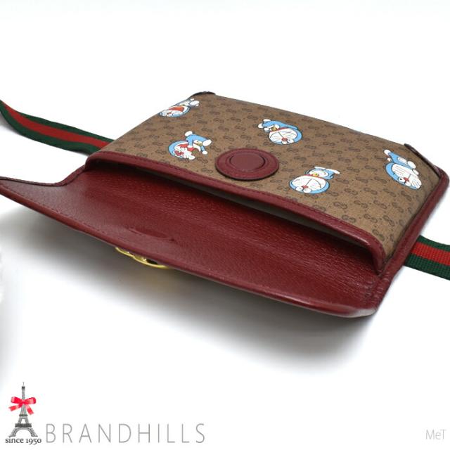 グッチ ベルトバッグ ミニGGスプリーム オフディア チェリーレッド ドラえもん ボディバッグ 647817 GUCCI ほぼ未使用 【中古】_4