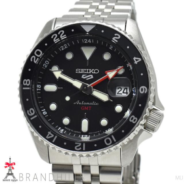 セイコー 腕時計 メンズ 5スポーツ SKX シリーズ 自動巻き SS ブラック文字盤 SBSC001 4R34-00A0 SEIKO 極美品 【中古】