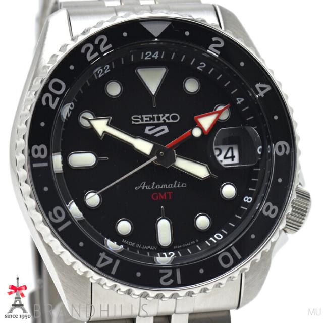 セイコー 腕時計 メンズ 5スポーツ SKX シリーズ 自動巻き SS ブラック文字盤 SBSC001 4R34-00A0 SEIKO 極美品 【中古】_1