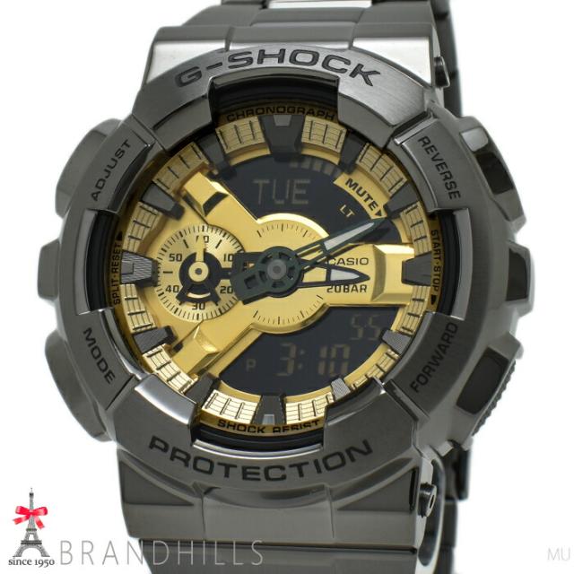 カシオ G-SHOCK 腕時計 アナログ デジタル 110 シリーズ クオーツ GM-110BD-1A9JF CASIO ほぼ未使用 【中古】
