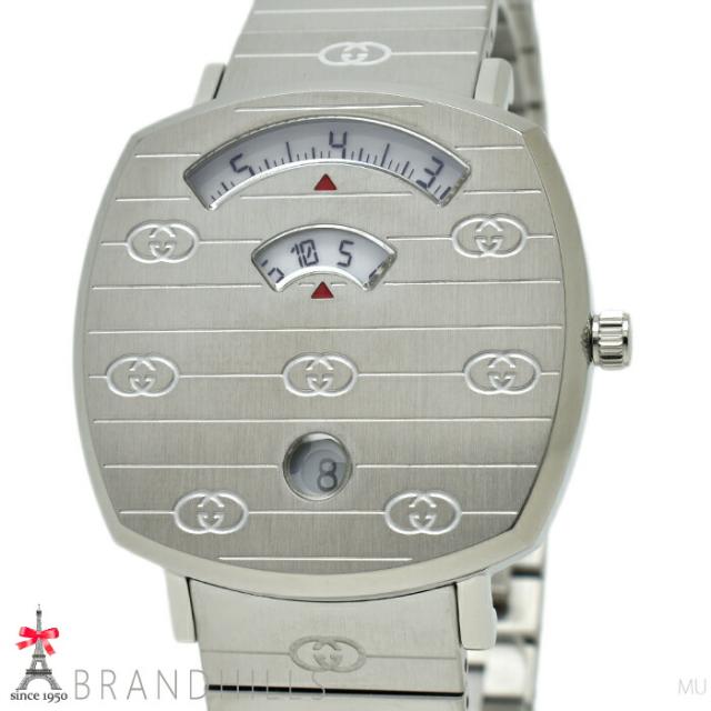 グッチ 腕時計 ボーイズ グリップ 35mm クォーツ SS ホワイト文字盤 157.4 YA157401 GUCCI 未使用品 【中古】