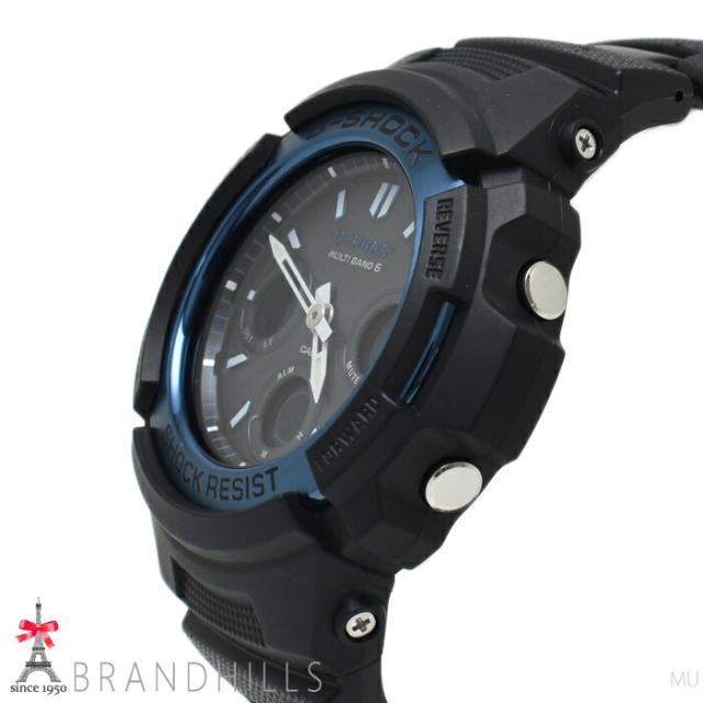 カシオ G-SHOCK 腕時計 アナログ デジタル 電波ソーラー 樹脂 SS ブラック文字盤 AWG-M100BC-2AJF CASIO 美品 【中古】_3