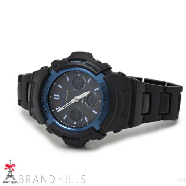 カシオ G-SHOCK 腕時計 アナログ デジタル 電波ソーラー 樹脂 SS ブラック文字盤 AWG-M100BC-2AJF CASIO 美品 【中古】_5
