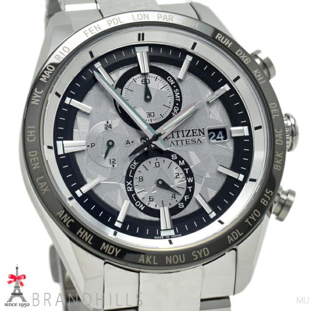 シチズン アテッサ ACT Line エコドライブ電波 プラチナム シャイン AT8284-61A H800-A1CN20F CITIZEN 極美品 【中古】_1