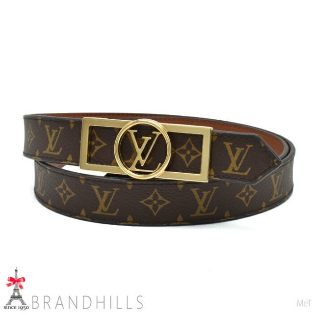ルイヴィトン ベルト レディース ドーフィーヌ 25MM リバーシブル モノグラム M0196U LOUIS VUITTON 美品 【中古】