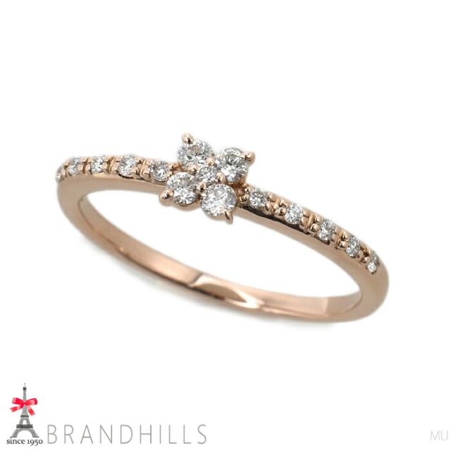 ヴァンドーム青山 ダイヤモンド 0.17ct リング K18金 750PG ピンクゴールド 指輪 #11 VENDOME 極美品 【中古】