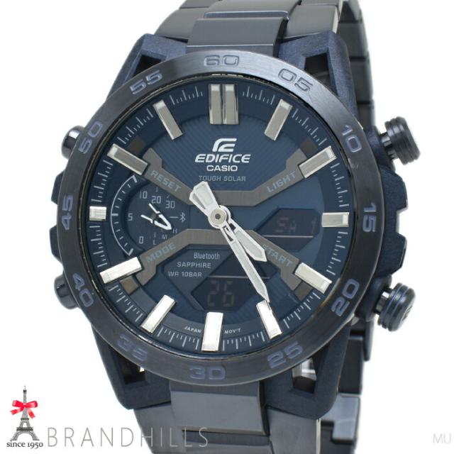 カシオ 腕時計 エディフィス COOL BLUE EDITION ソーラー モバイルリンク ECB-2000YCB-2AJF CASIO 極美品 【中古】