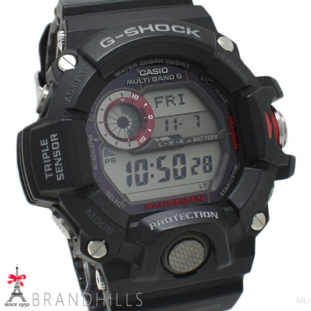 カシオ G-SHOCK 腕時計 メンズ RANGEMAN ソーラー電波 樹脂 カーボン ブラック文字盤 GW-9400J-1JF CASIO 美品 【中古】_1