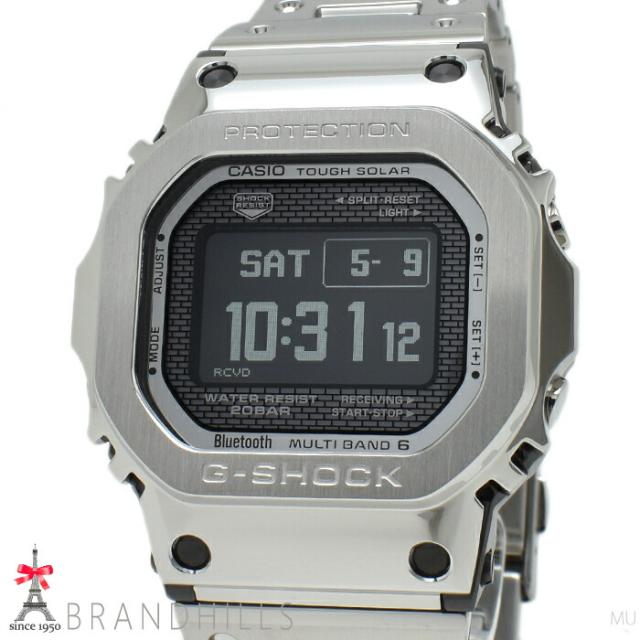 カシオ G-SHOCK フルメタル 5000 シリーズ ソーラー電波 モバイルリンク デジタル SS GMW-BZ5000D-1JF CASIO 美品 【中古】