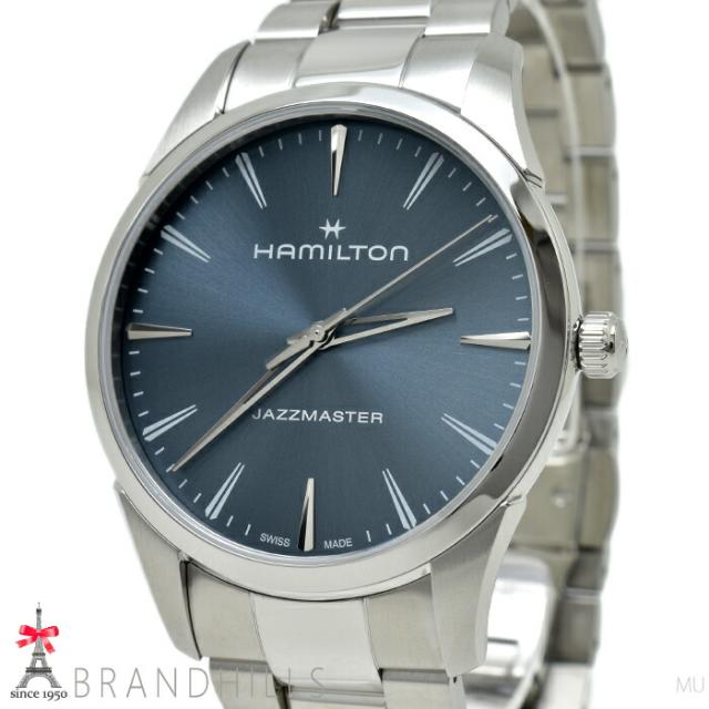 ハミルトン 腕時計 メンズ ジャズマスター 40mm クォーツ ダスティブルーH32461141 H324610 HAMILTON 未使用品 【中古】