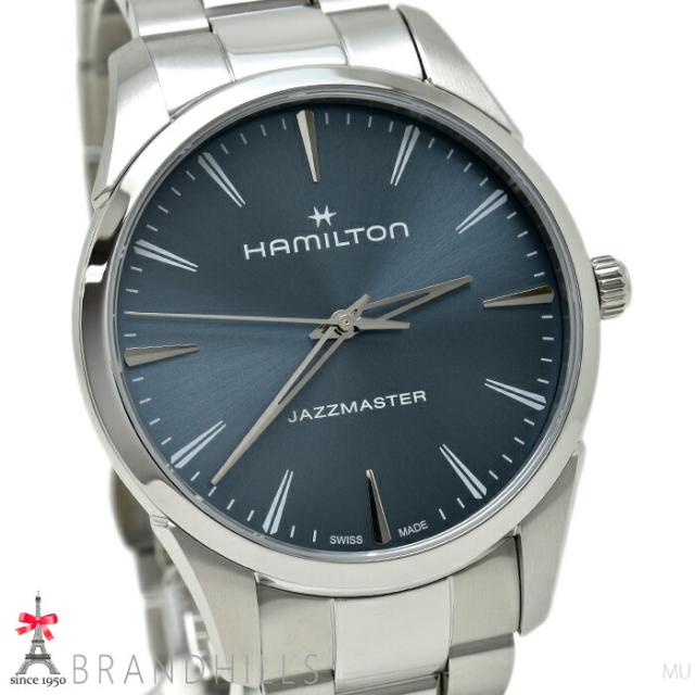 ハミルトン 腕時計 メンズ ジャズマスター 40mm クォーツ ダスティブルーH32461141 H324610 HAMILTON 未使用品 【中古】_1