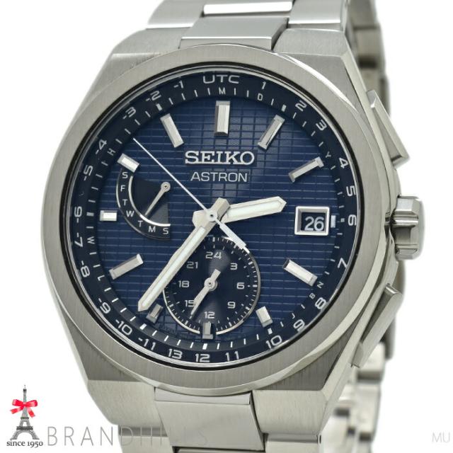 セイコー 腕時計 メンズ アストロン ネクスター ソーラー電波 チタン ネイビー文字盤 SBXY065 8B63-0BH0 SEIKO 極美品 【中古】