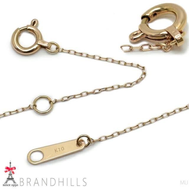 カナル 4℃ ダイヤモンド  ネックレス K10金 PG ピンクゴールド しずくモチーフ 極美品 【中古】_7