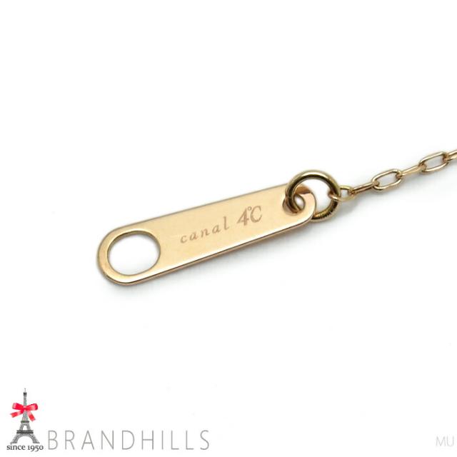 カナル 4℃ ダイヤモンド  ネックレス K10金 PG ピンクゴールド しずくモチーフ 極美品 【中古】_8