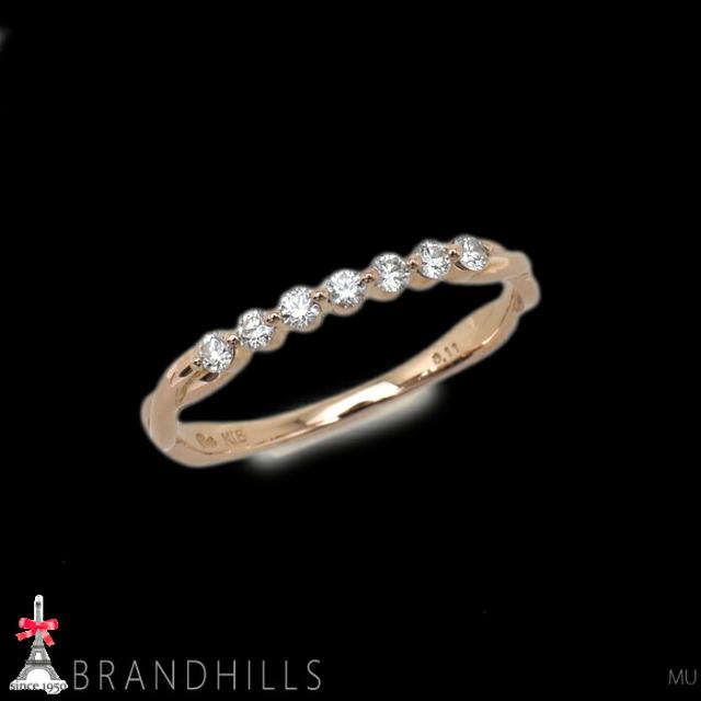 スタージュエリー ダイヤモンド 0.11ct リング K18金 750PG ピンクゴールド 指輪 #9 美品 【中古】_2