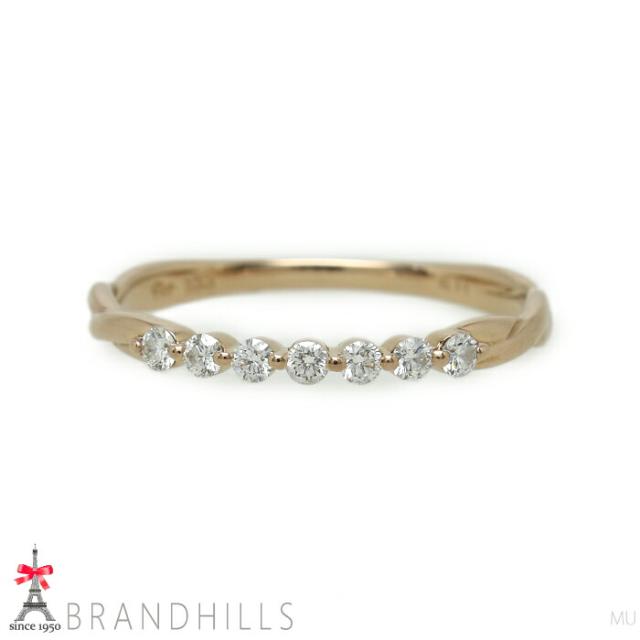 スタージュエリー ダイヤモンド 0.11ct リング K18金 750PG ピンクゴールド 指輪 #9 美品 【中古】_4