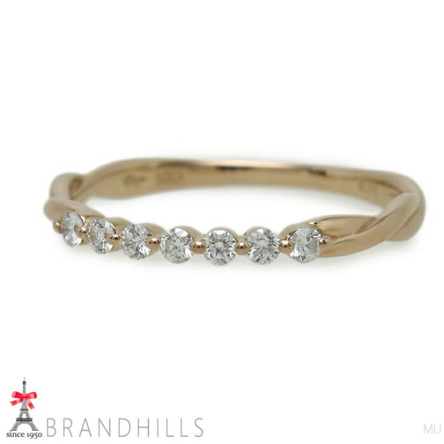 スタージュエリー ダイヤモンド 0.11ct リング K18金 750PG ピンクゴールド 指輪 #9 美品 【中古】_5