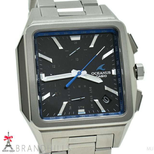 カシオ 腕時計 メンズ オシアナス クラシックライン ソーラー電波 モバイルリンク OCW-T5000-1AJF CASIO 極美品 【中古】_1