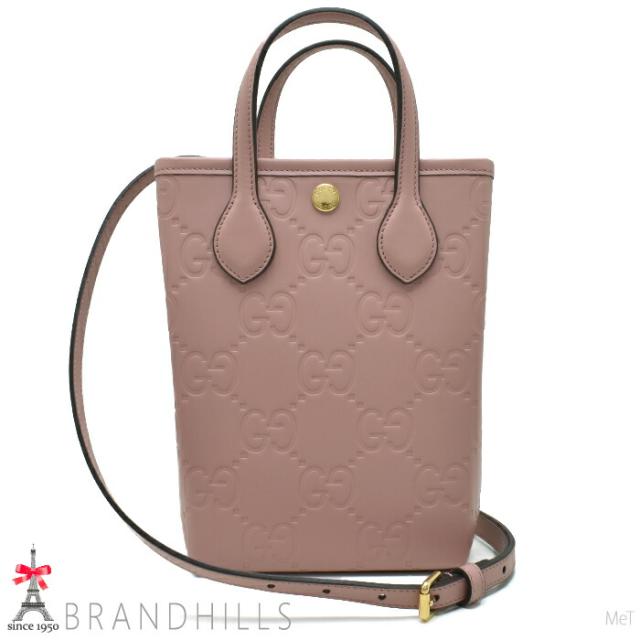 グッチ ショルダーバッグ レディース スーパーミニバッグ レザー ローズベージュ 2WAY 790133 GUCCI ほぼ未使用 【中古】 64,900円