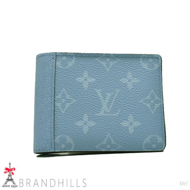 ルイヴィトン 札入れ ポルトフォイユ ミュルティプル タイガラマ スカイブルー M14111 LOUIS VUITTON ほぼ未使用 【中古】 44,880円