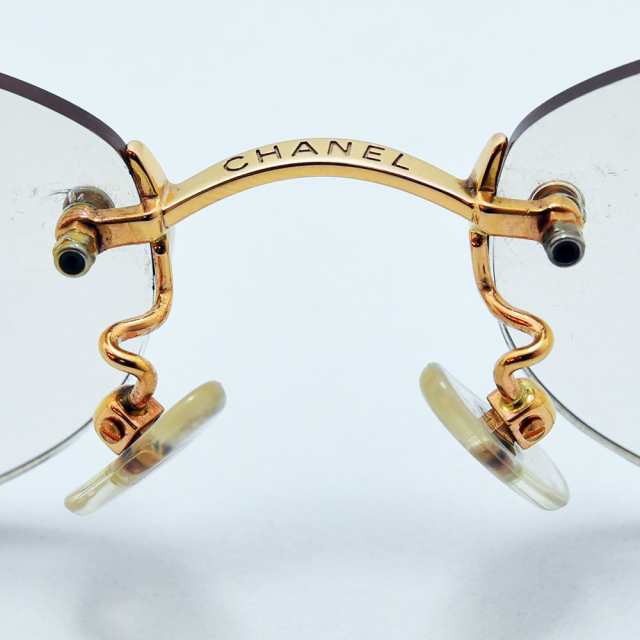 シャネル メガネ 2013K CHANEL 眼鏡 54□19-130 K18PG フレーム ...